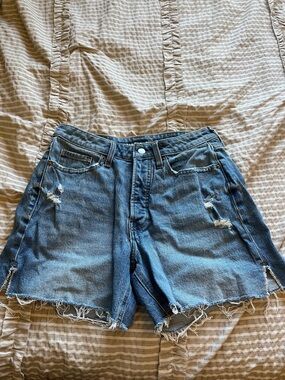 Old Navy Light Blue Distressed Denim Shorts